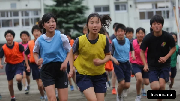 学生の運動会の風景