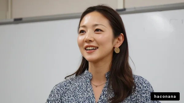 プレゼンテーションをする女性