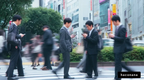 スマートフォンを使うビジネスマン