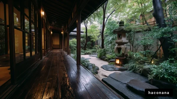 静寂な日本庭園の眺め