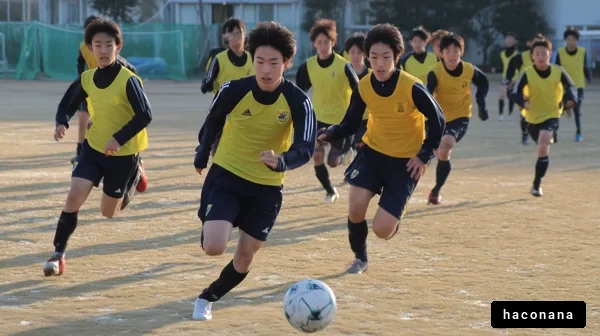 サッカー練習の風景
