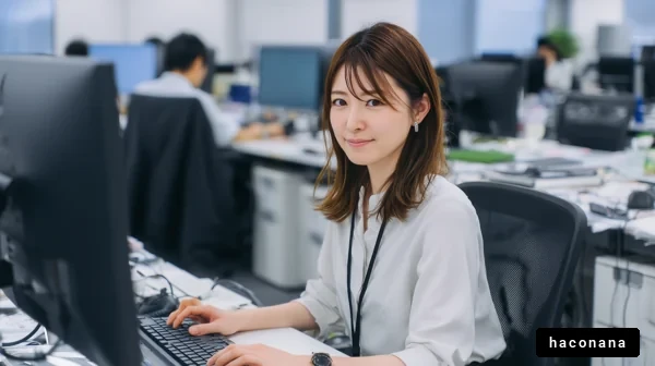 オフィスで仕事する女性