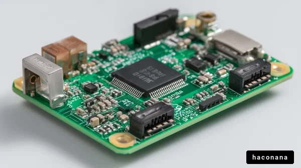 電子基板のクローズアップ