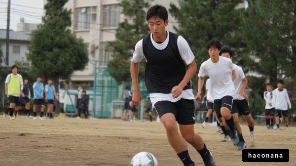 サッカー練習の風景