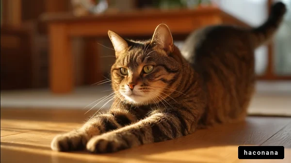 猫のストレッチタイム