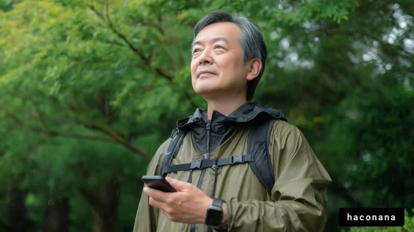 自然を楽しむ人