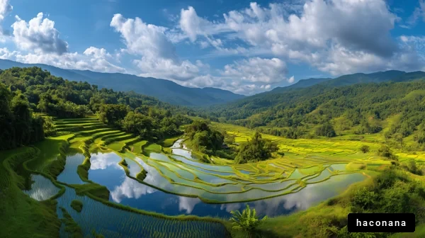 美しい棚田の風景