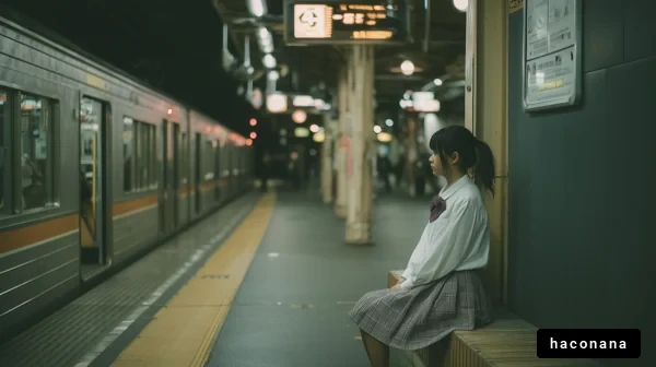 駅での若者の佇まい