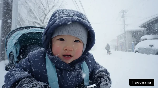 雪の日の子供