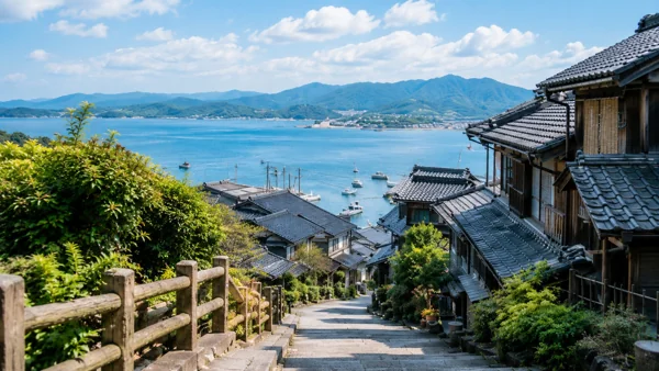 日本の漁村と海の絶景風景
