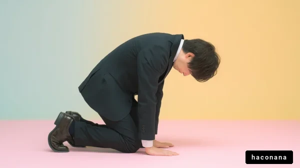 ビジネスマンの謝罪ポーズ