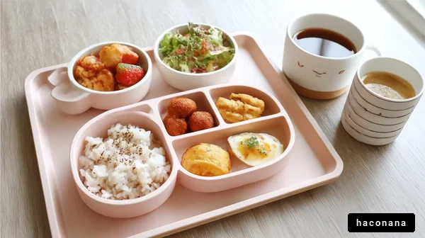 可愛い朝食プレート