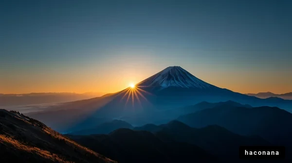 富士山の美しい夕日 富士山の美しい夕日