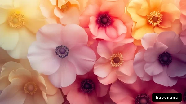 カラフルな花々の集まり