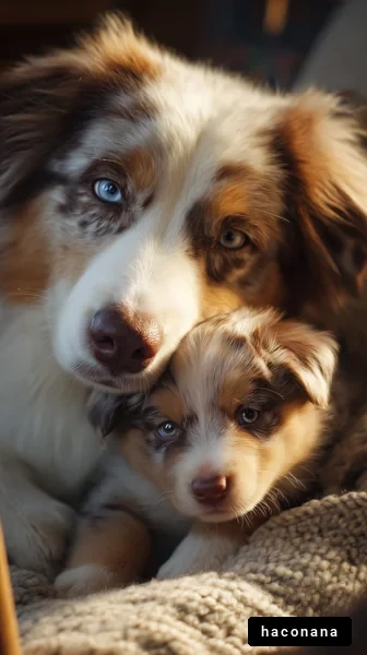 愛らしい犬と子犬の肖像