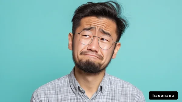 困惑する男性の表情