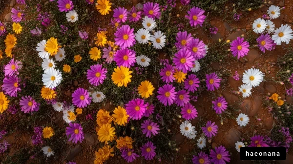 色とりどりの花々