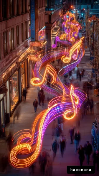 音楽の光の道