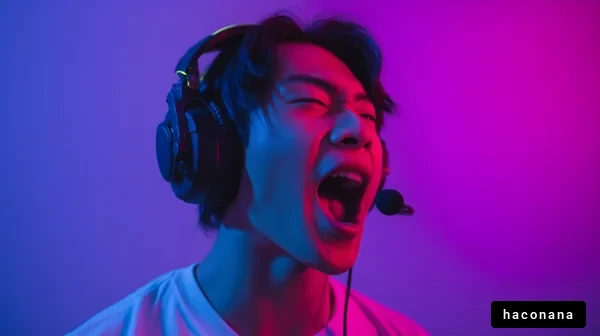 ゲーム実況を楽しむ若者