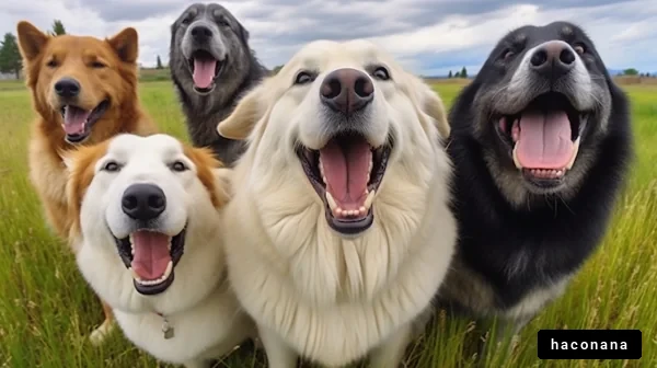 笑顔の犬たち