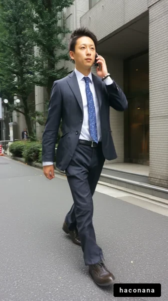 通勤するビジネスマンの姿