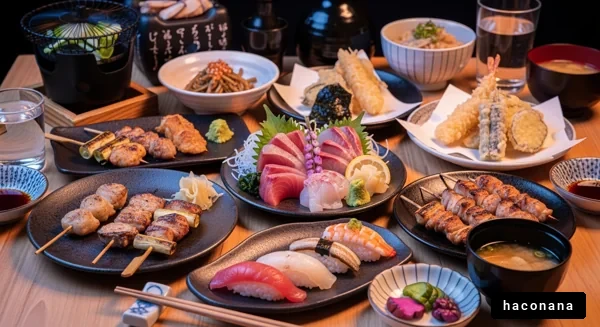 多彩な日本料理盛り合わせ