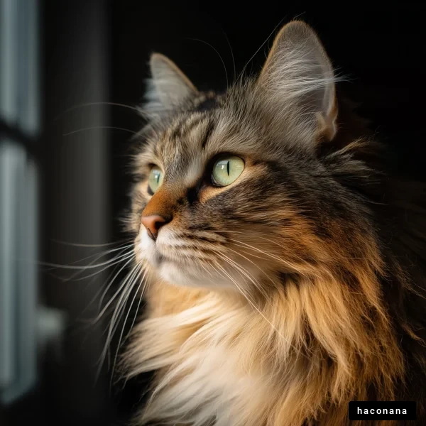 窓辺の猫のポートレート