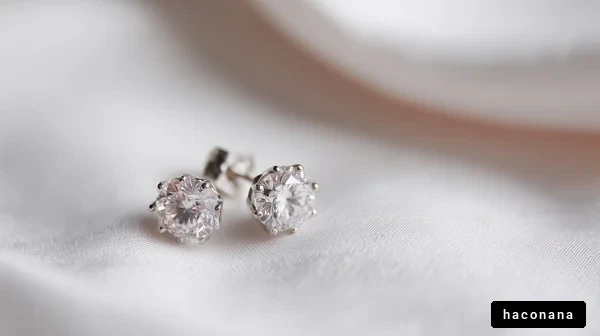 美しいダイヤモンドのピアス