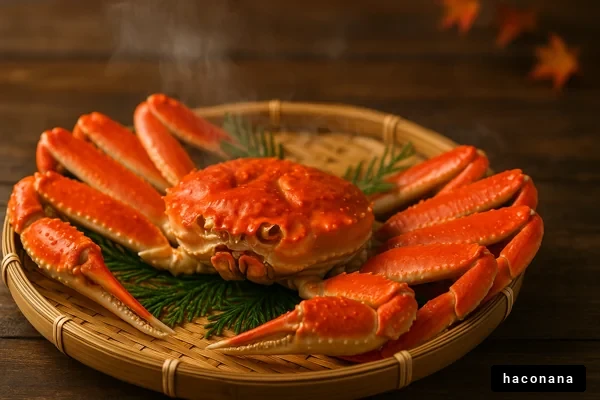 美味しいカニ料理の盛り付け