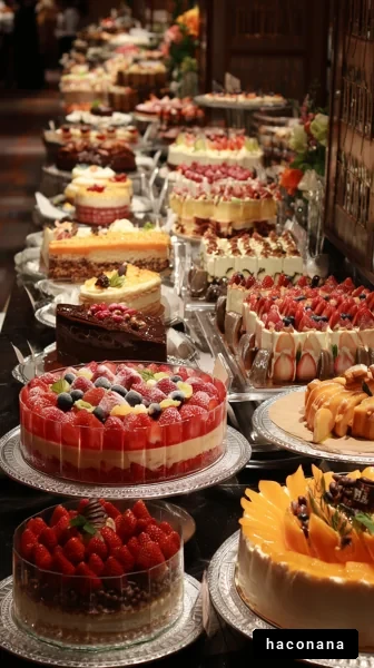 色とりどりの美味しいケーキ