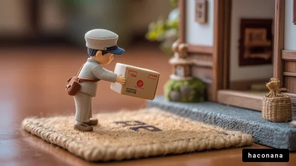 配達員が荷物を届ける