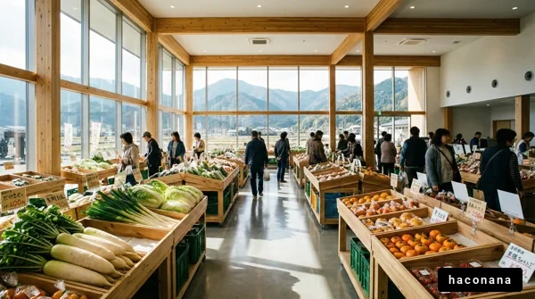 地元の新鮮な野菜市場