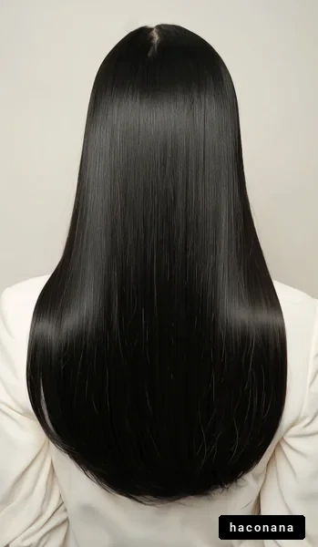 美しい黒髪の女性