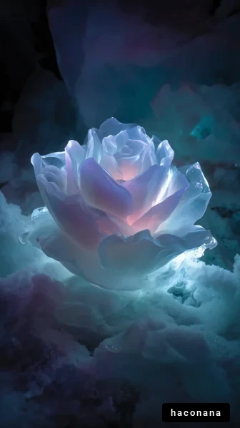 幻想的な光の花