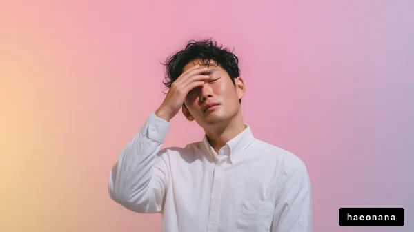 感情の表現をする男性