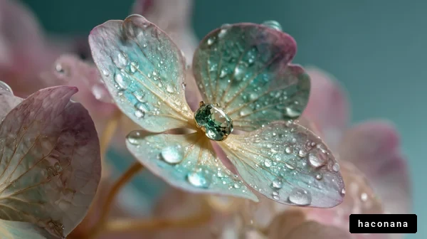 水滴の華やかな花
