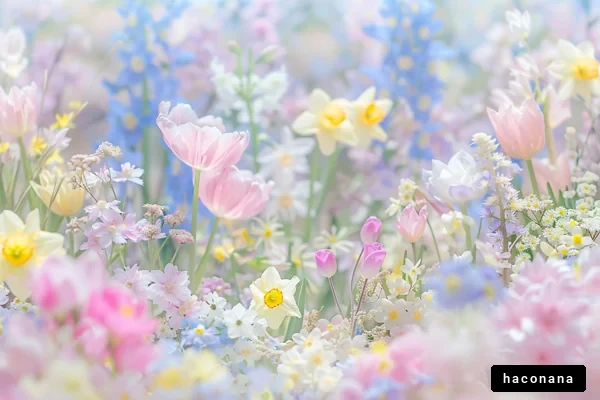 春の花々の風景