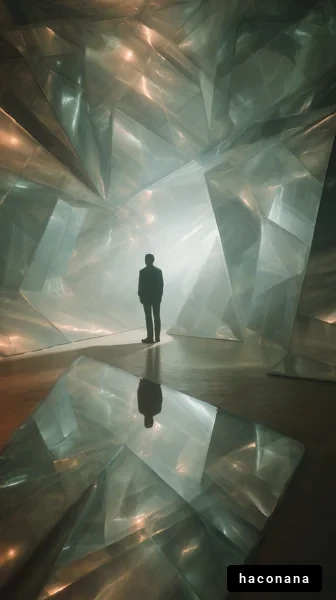 幻想的な空間での人物