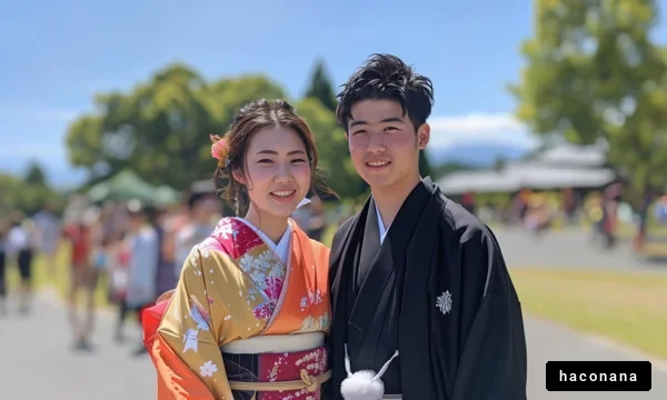 日本の祭りでの若者たち