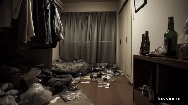 散らかった部屋の風景