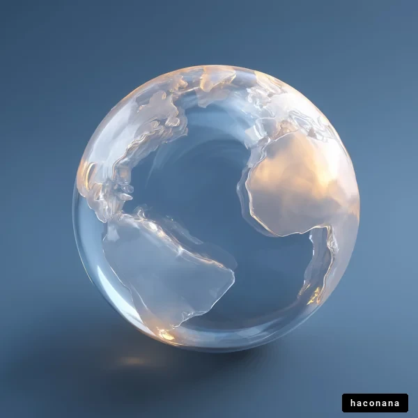 透明な地球の球体