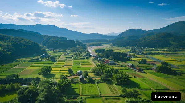 美しい田園風景の風景