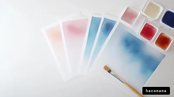 水彩画の道具と作品 水彩画の道具と作品