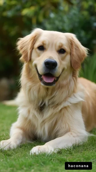 芝生の上の犬