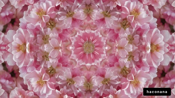 ピンクの花の模様