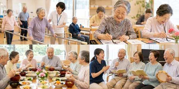 介護施設での高齢者の日常