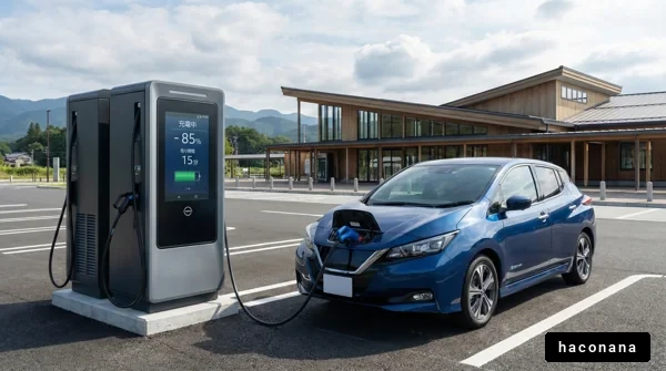 電気自動車の充電風景