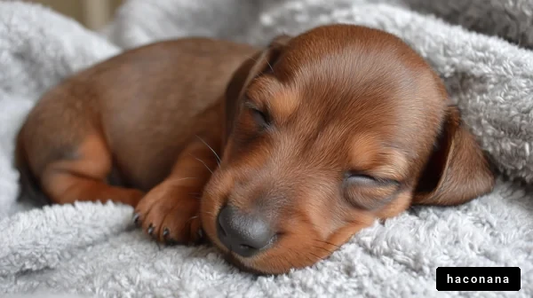 眠る子犬の可愛さ