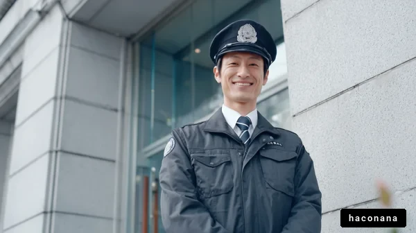 警察官の笑顔