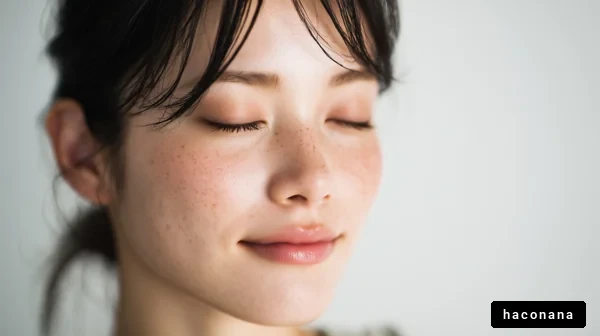 リラックスした女性の表情